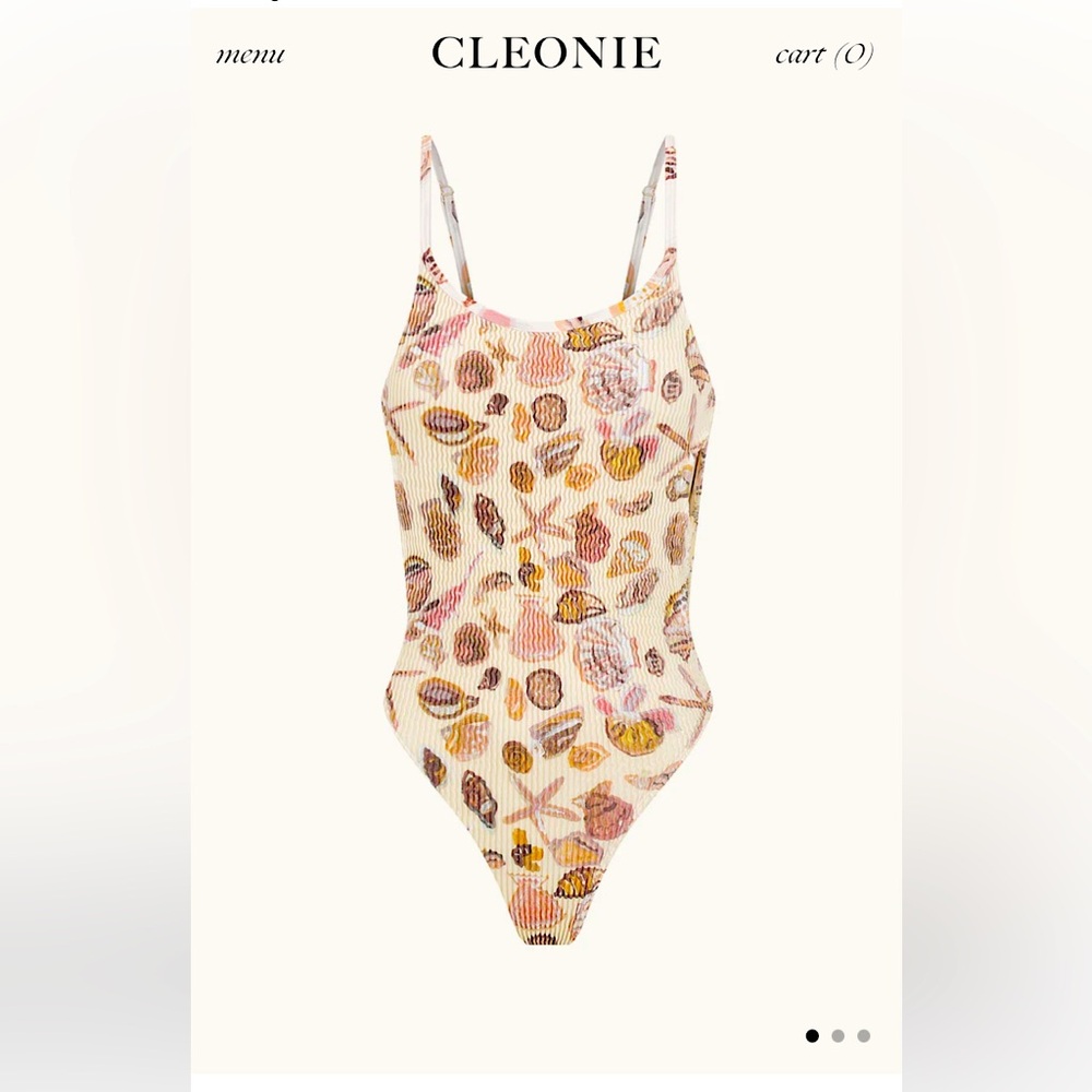 Cleonie bawley maillot seashell swimsuit one size fits all new